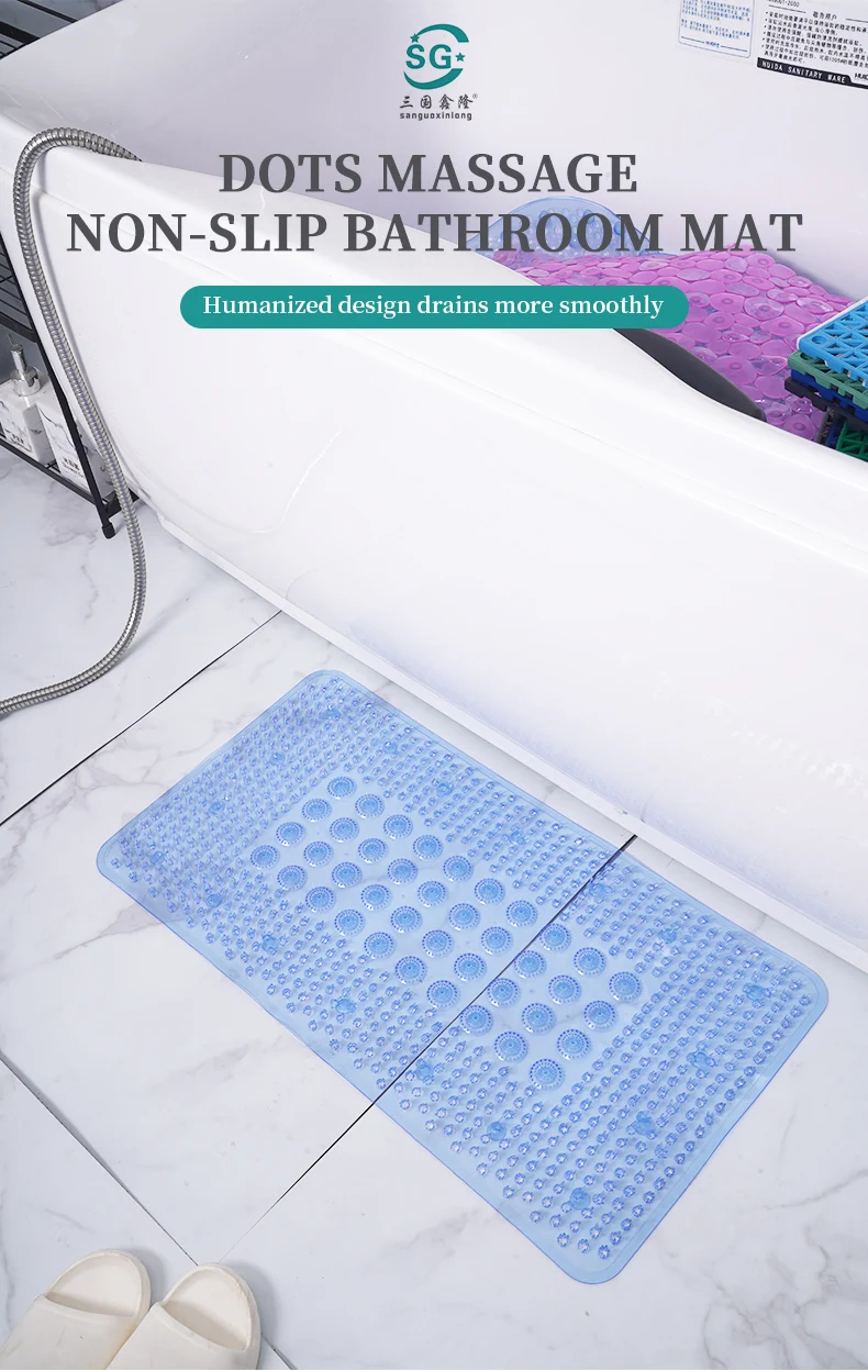 Anti Slip Silicone Shower Drain Mat Large Bathtub Mat Bathroom Kitchen Waterproof Floor Pvc Bath