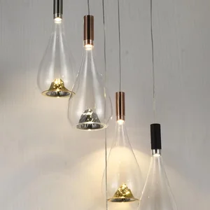 ECOJAS Modern Glass Chandelier Free Combination Size for Villa Hotel Lobby Restaurant LED Pendent Light