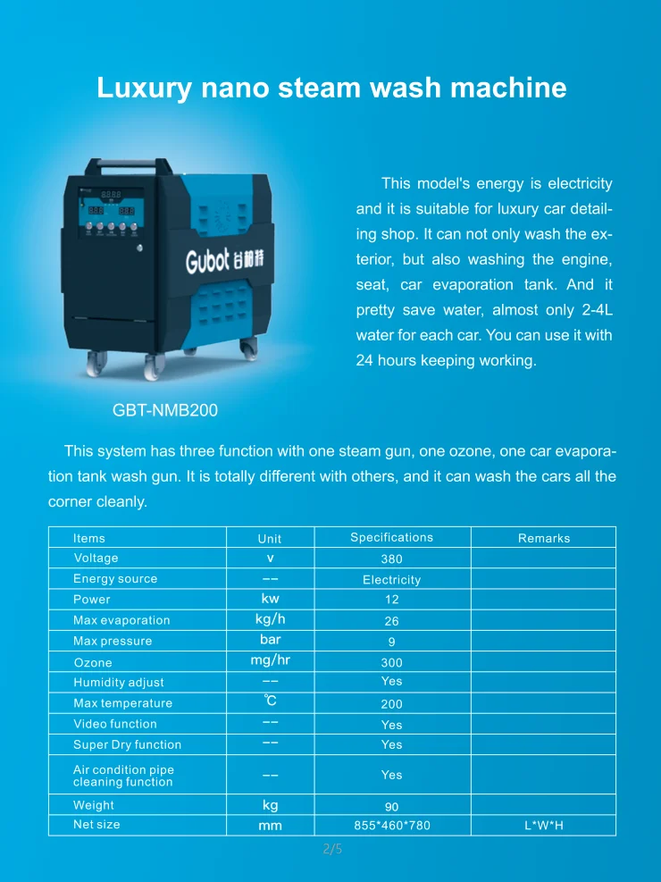 Gubot Factory High Quality Mobile Car Washer lpg Steam Portable Car Wash Machine for Sale