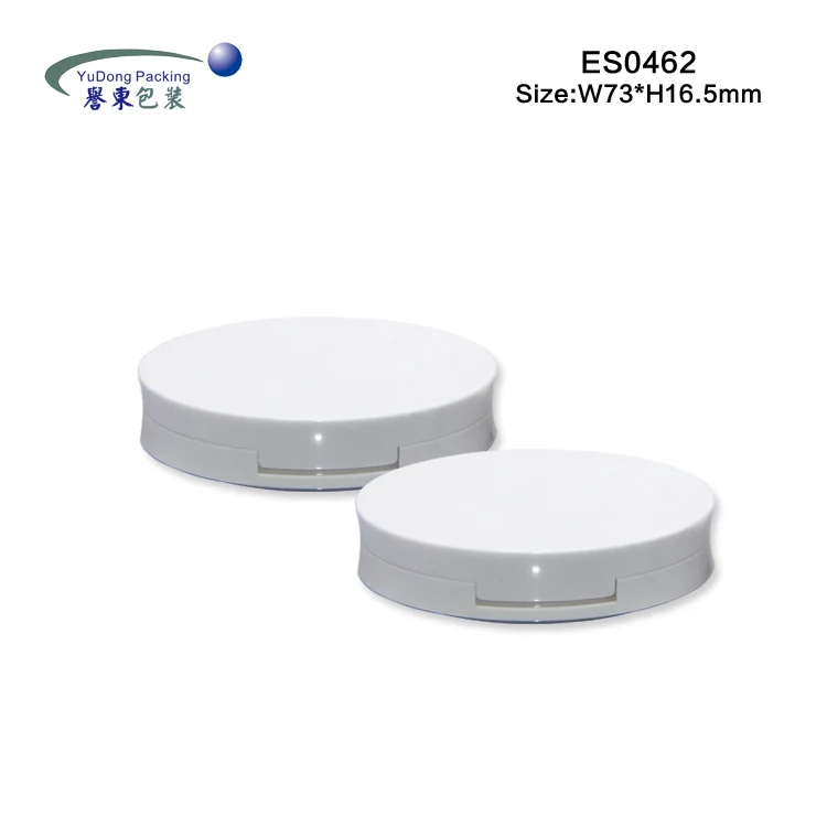 15g White Custom Round Empty Blush Cushion Foundation Compact Powder case Press Powder Packaging Boxes Containers with Mirror