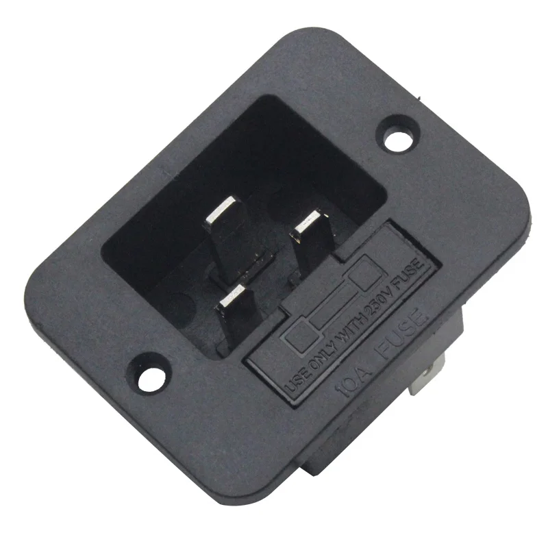 Iec C20 Screw Mounted Ac Power Socket Fuse Inlet Male Plug For Power