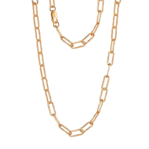 Fashion 18inches 18K Gold Plating No Fading Waterproof Real 925 Sterling Silver Fine Necklace Jewelry for Women Party Gifts