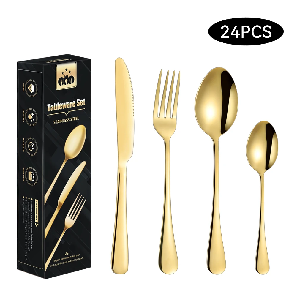 10Pcs Kids Fork and Spoon Set 410 Stainless Steel Kids Silverware