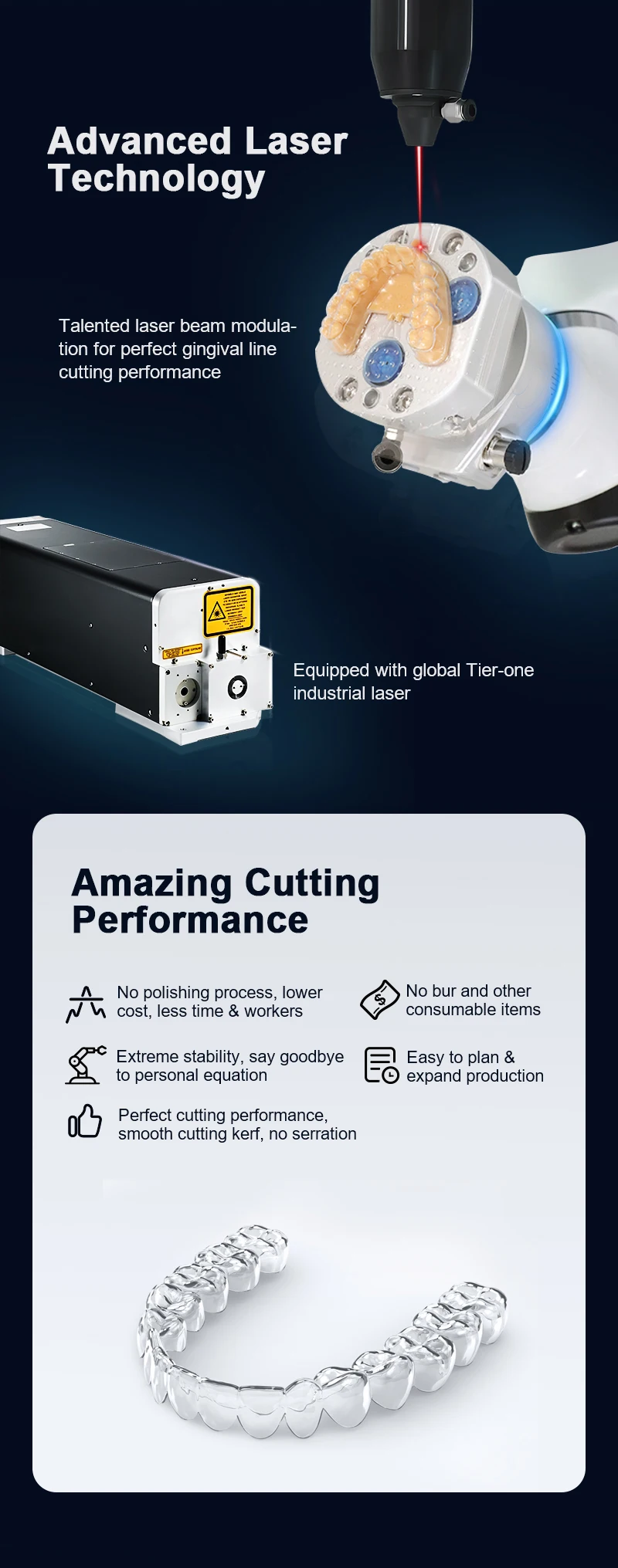 Cutting Clear Aligner Cutting Orthodontics Aligner Cutting Machine For