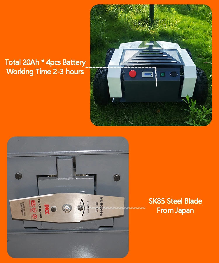 4wd Remote Control Electric Lawn Mower Robot For Home Use 4x4 Battery