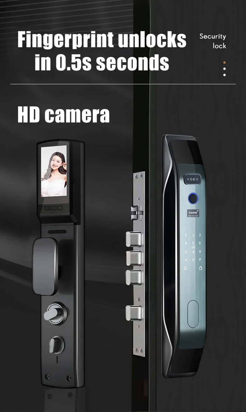 Smartier Camera Door Lock 3D Face Recognition Fingerprint Fully ...