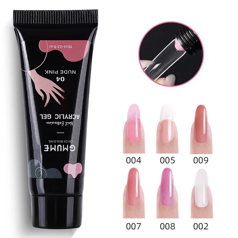 Free Sample Soak Off Cream Extension Quick Acrylic Gel Polish/hard Gel 15 ml Poly Gel Resin Uv Ongle Professionnel Polygels Set