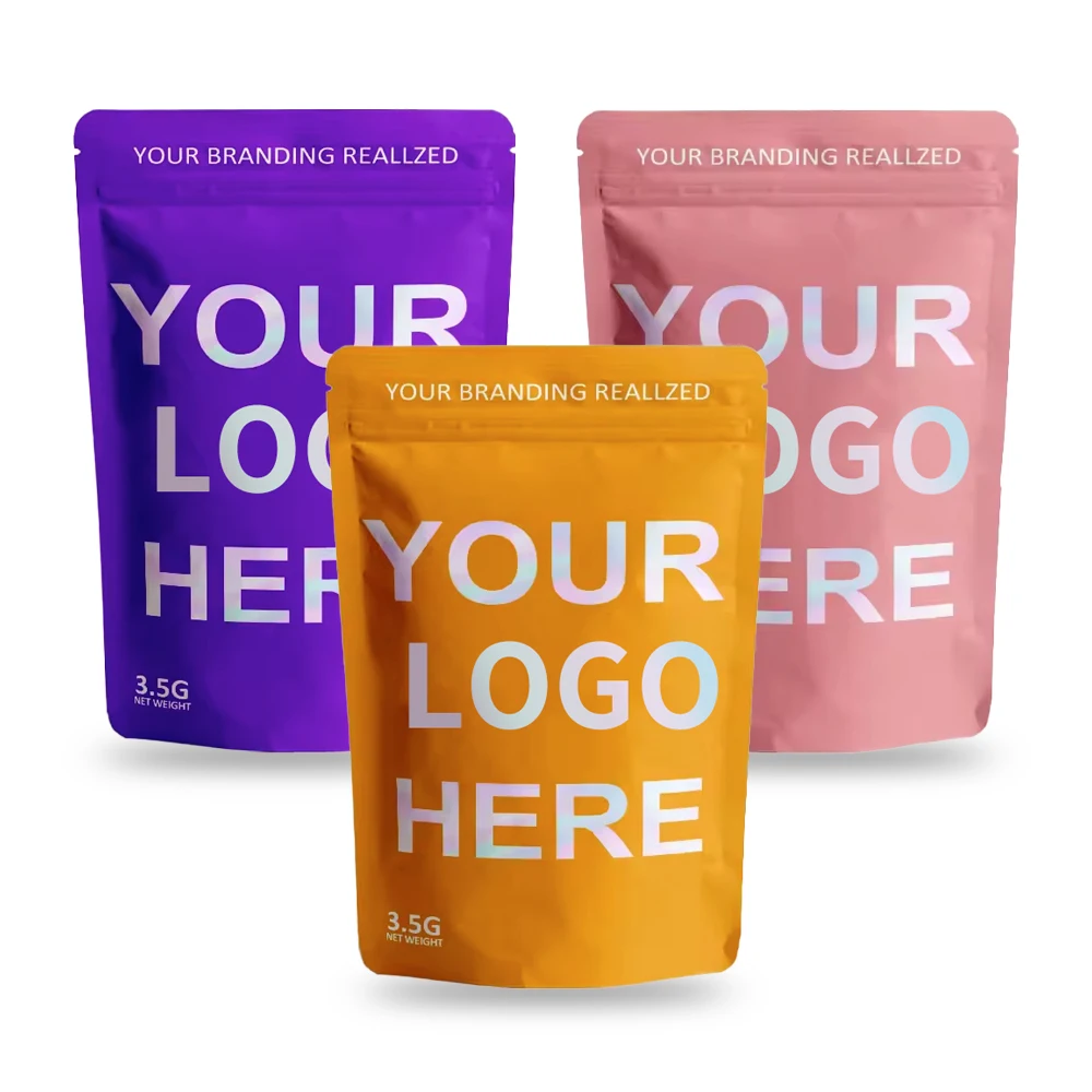 Custom Printed Biodegradable Recyclable Stand up Pouch Zip Lock Bags Bath Salt Spices Coffee Soap Baby Food Pet Food Packaging details