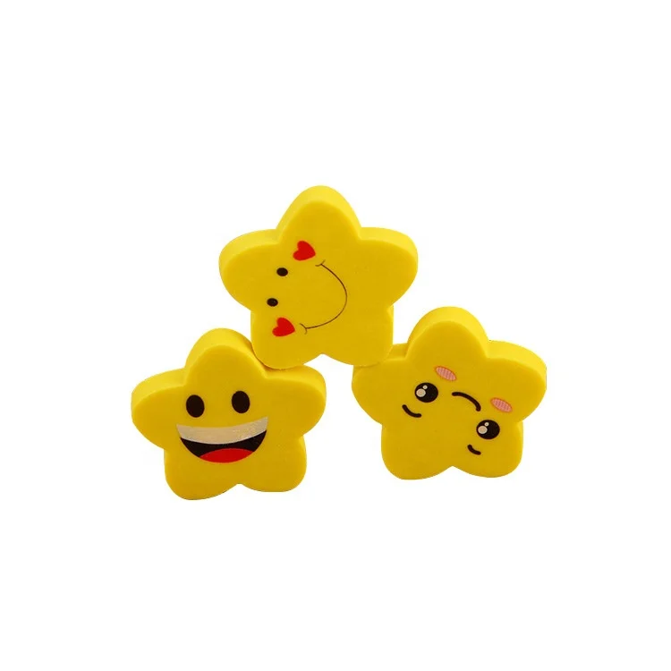 Spakon 50 Pcs Inspirational Star Erasers For Kids Bulk Cute Star
