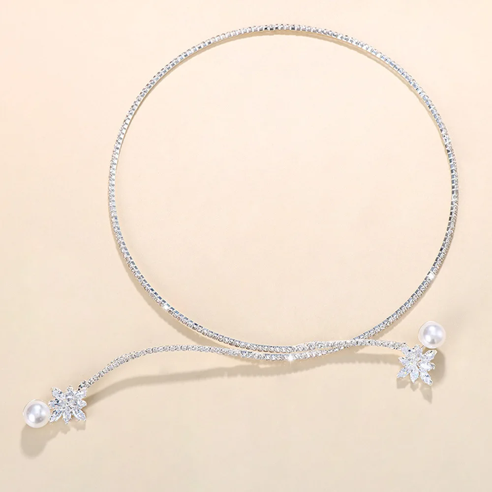 Luxurious Vintage Pearl & Zircon Choker Necklace