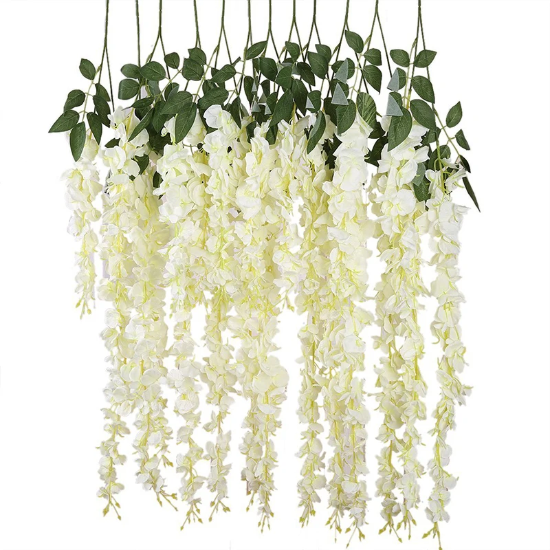 Seven-Color Optional Plastic Artificial Wisteria Wedding Party Favors and Decoration