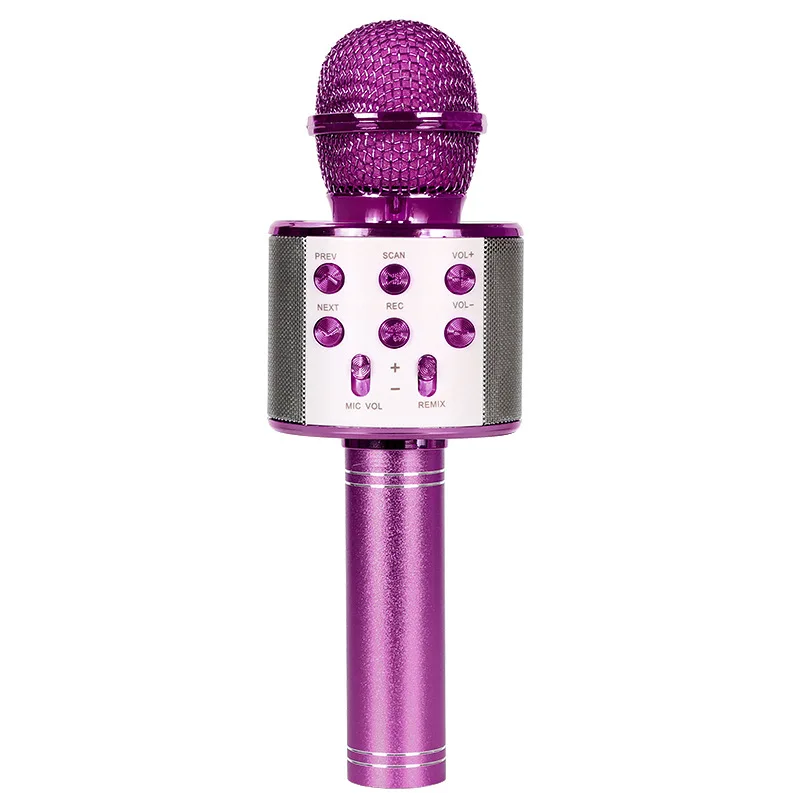 Multifunctional 858 Wireless Blue Tooth Microphone Handheld Microphone Come With Audio One Kgobo Mobile Kids Singing Microphone