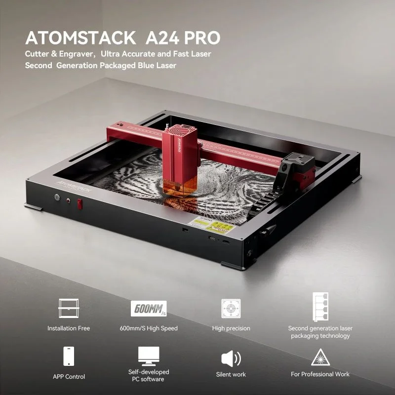 AtomStack A24 X24 Pro 120W 第二世代 CNCマシン 木材 アクリル AtomStack A24 X24 Pro 120W 第二世代 CNCマシン 木材 アクリル