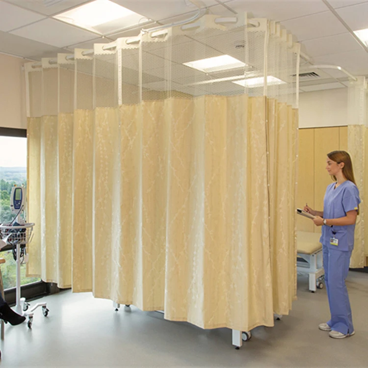 ICUMedical Cubical Shower Privacy Partition Ward Portable Bed Screen Movable Hospital Curtain in Emergency Room Medical Curtains