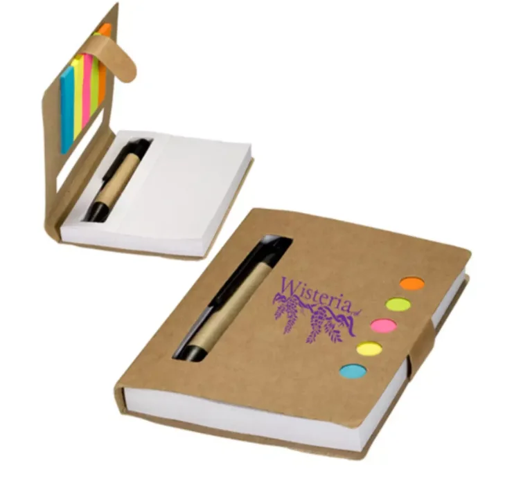 Рекламные Стикеры для заметок флаг крафт блокнот персонализированные Блокноты с ручкой и цветными индексами флаги маркеры для страниц