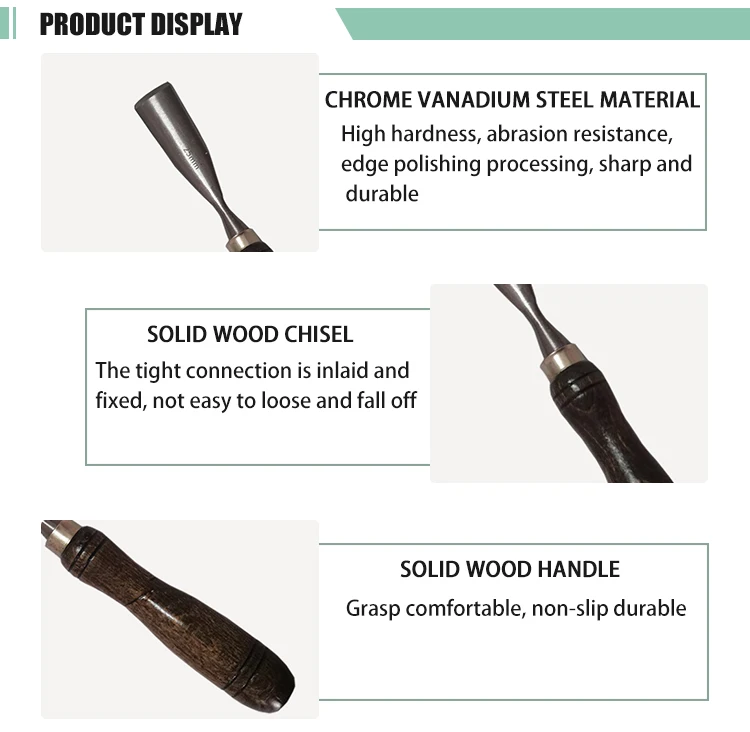 New Premium Quality 6 Types Corrosion Pesistant Wood Carving Chisel Set
