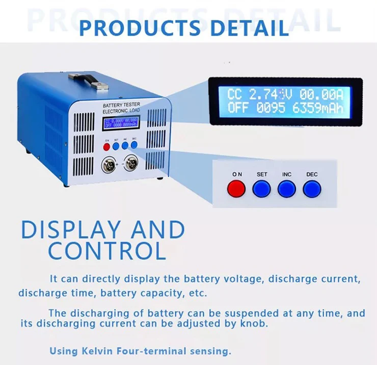 Electronic Loading Lithium Battery Charge Discharge Deep Cycle