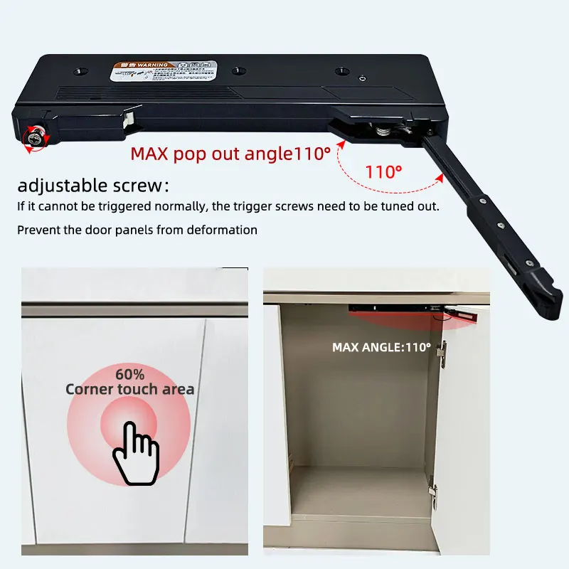 One Touch Soft Close Push Open Buffer System Auto Soft Close Door