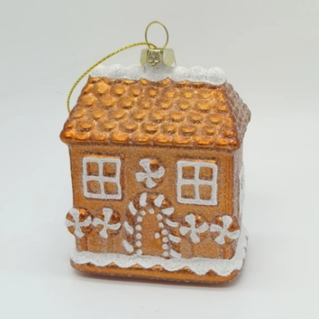 Wholesale Holiday Decorative Resin Gingerbread Candy House Hanging Ornaments Resin Christmas