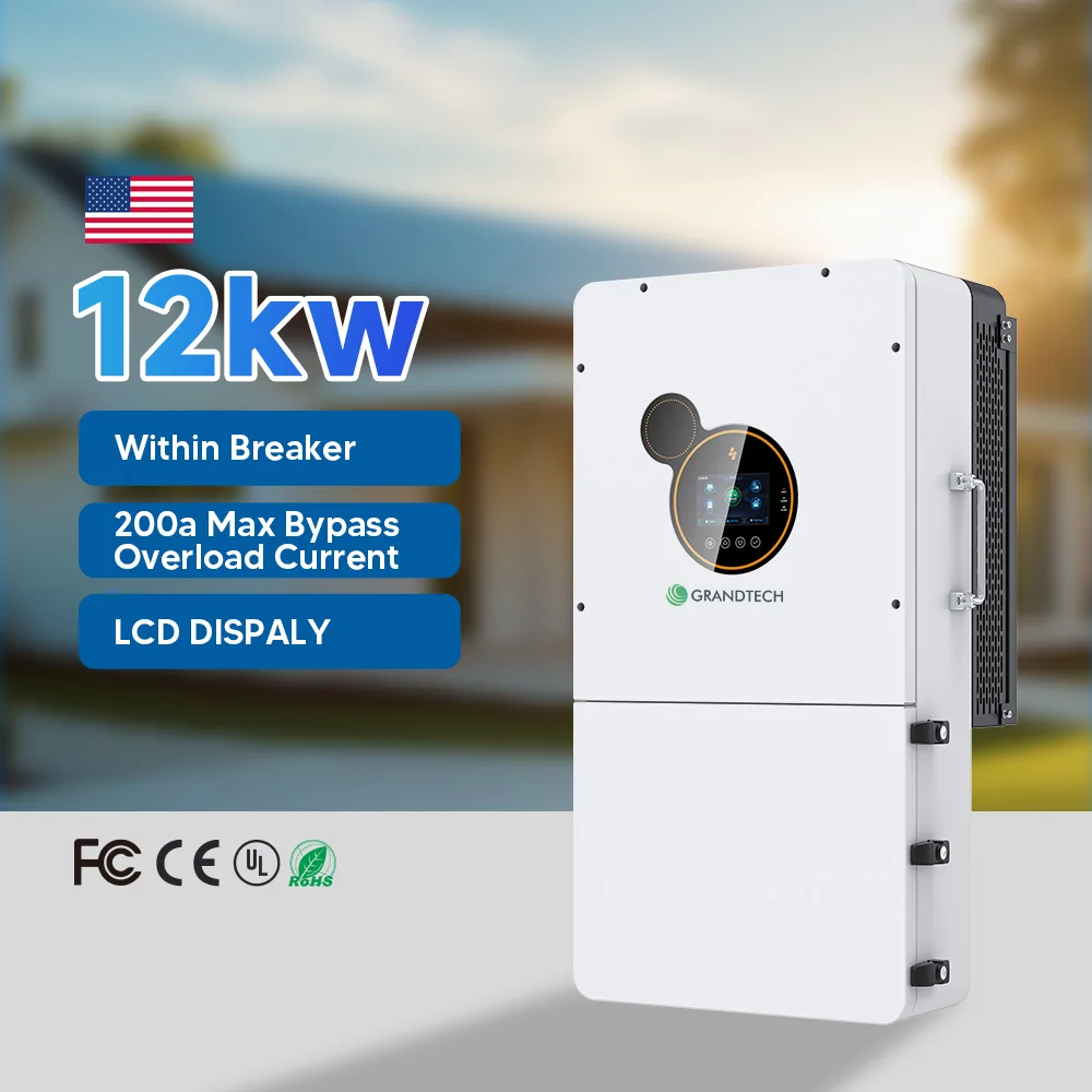 Versione USA: inverter solare split-phase da 6,5 kW, 7,2 kW, 8 kW, 10 kW, 12 kW, 120 V/240 V, fuori rete, inverter solare ad onda sinusoidale pura da 12 kW
