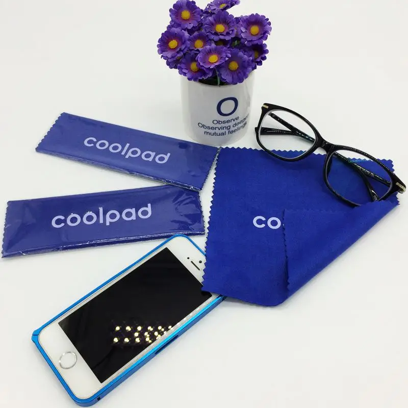 Салфетка для очков Microfiberb 12*12 см может быть изготовлена на заказ для бесплатных образцов