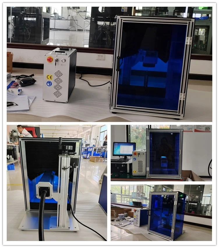 Split Type Laser Marking Machine with Safety Cover Enclosure for Laser Engraving Machine Fiber Laser Marker