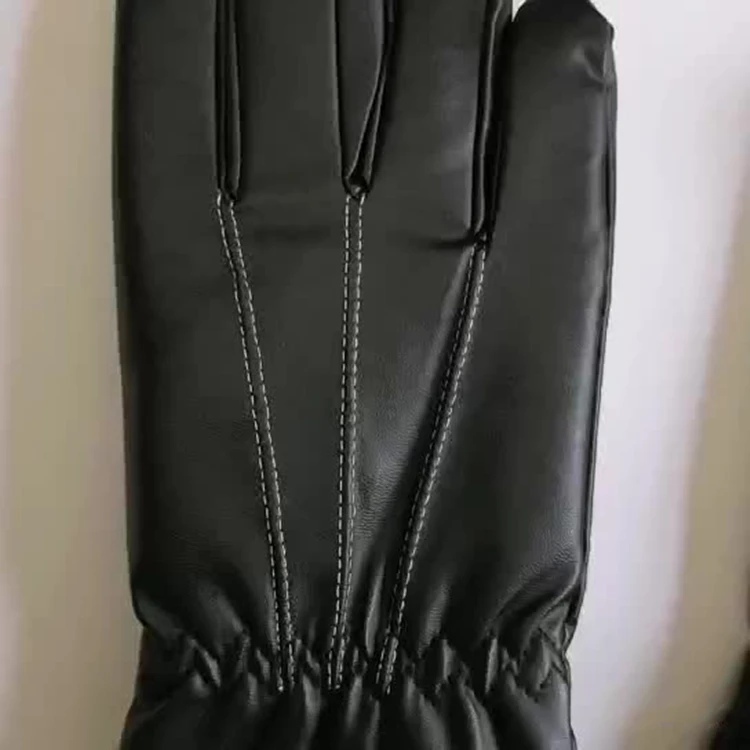 Оптовая продажа, водонепроницаемые зимние перчатки, теплые ветрозащитные перчатки с пальцами для сенсорного экрана для мужчин, уличные лыжные кожаные перчатки