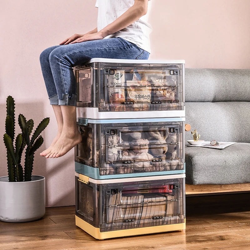 Collapsible storage bins multiple colors foldable