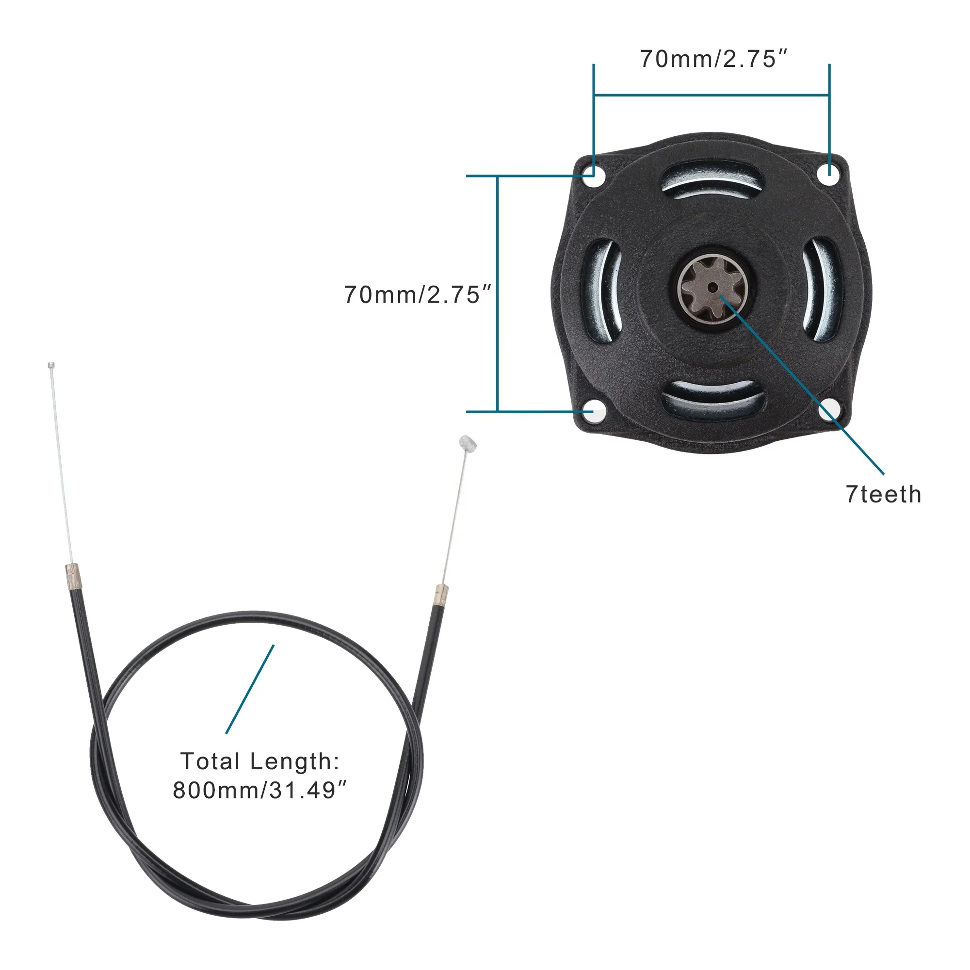 GOOFIT Vilebrequin Remplacement Pour 2 Temps 47cc 49cc Pocket Bike