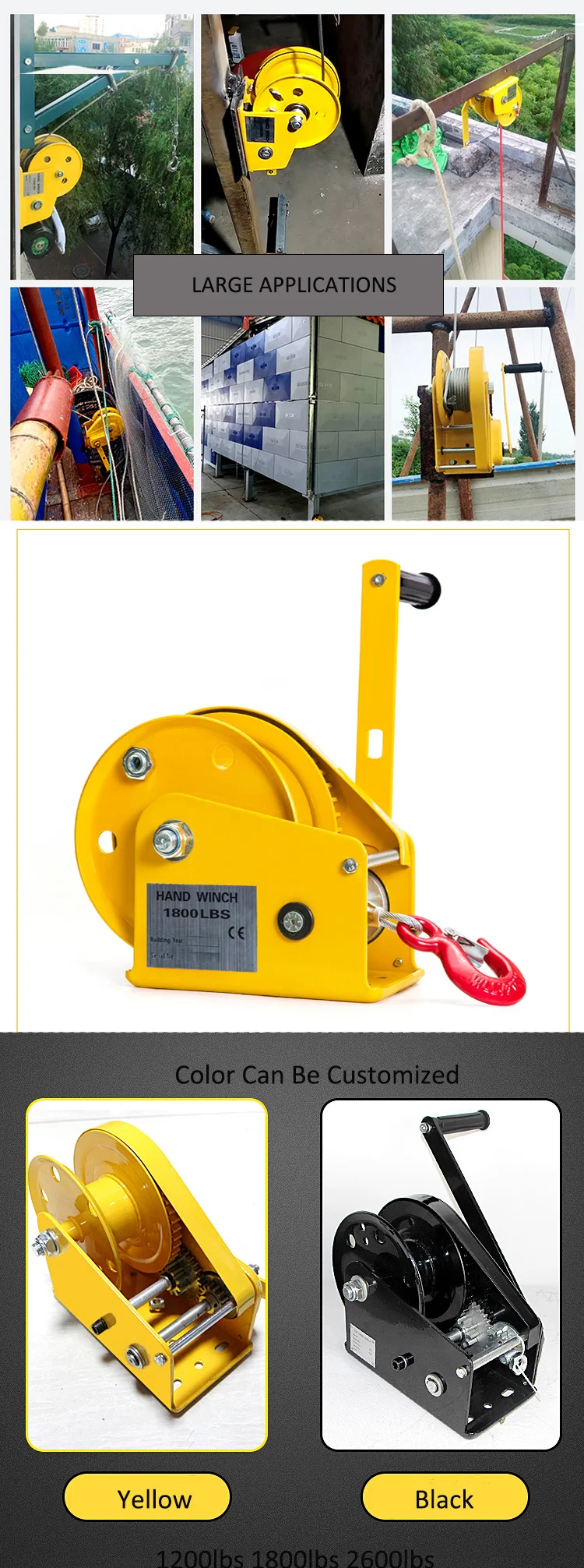 Heavy Duty Hand Winch Manual Winch Boat Winch Large Capacity 500 3000kg Buy Heavy Duty Iron