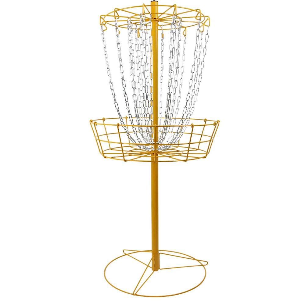 PDGA стандартный легко собрать и Портативный Летающий диск для гольфа корзина целевой набор с 24 цепями