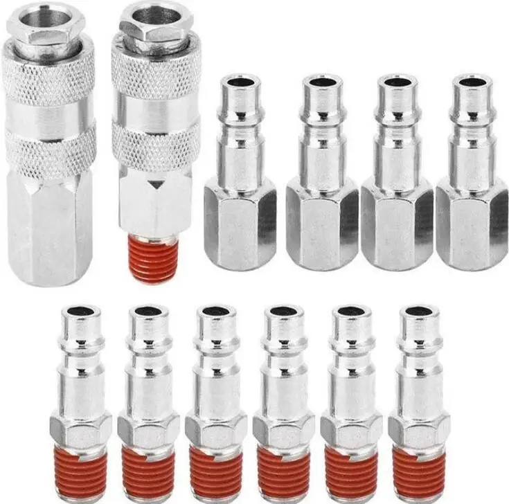 12pcs European Type Pneumatic Air Tool Accessory Kit Quick Coupler Kit