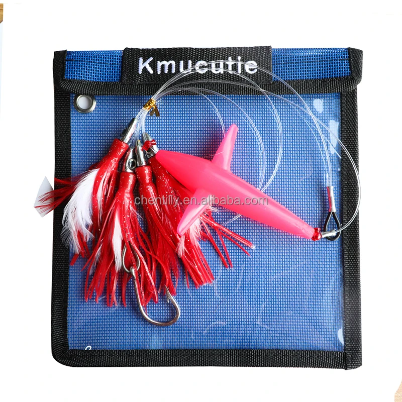 5 Inch Bird Lure + 4.5 Inch Tuna Feather Teaser Daisy Chain With Bird Lure Case Daisy Chain For