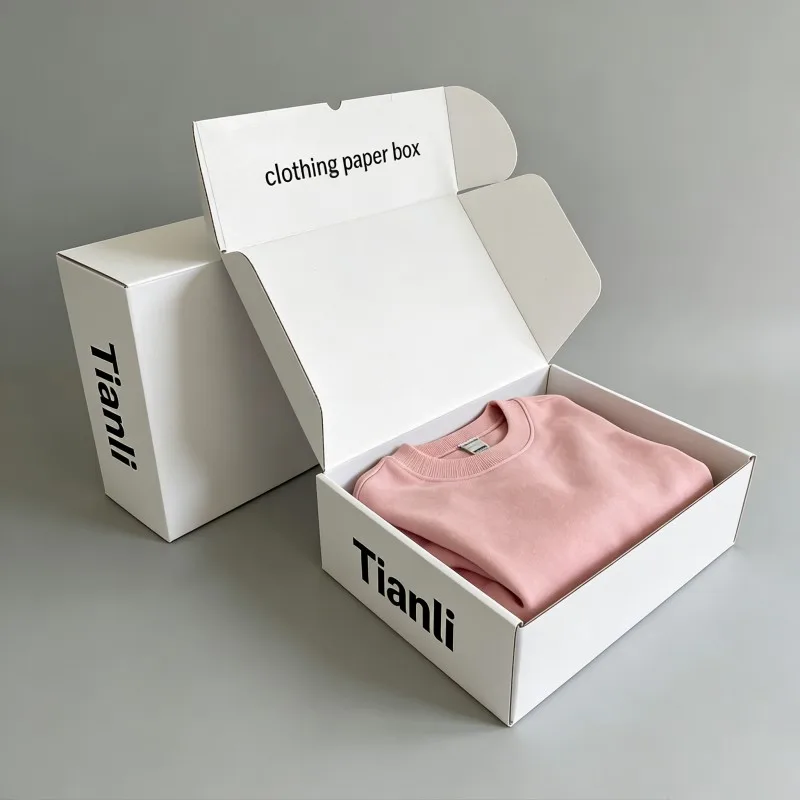 Ψηφιακή εκτύπωση, επιβίωσης συσκευασίας και κουτιά αποστολής με λωρίδα για ρήξη, προσαρμοστικό λογότυπο, επαναχρησιμοποιήσιμα διπλωτά κουτιά από χαρτόνι για ρούχα