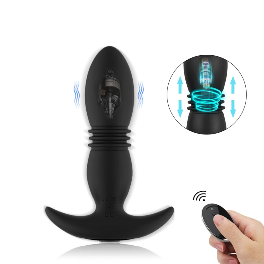 Thrusting Anal Vibrator Prostate Massager Wireless Wearable Anal Thruster Vibrating Butt Plug Dilator Anal Toys for Women