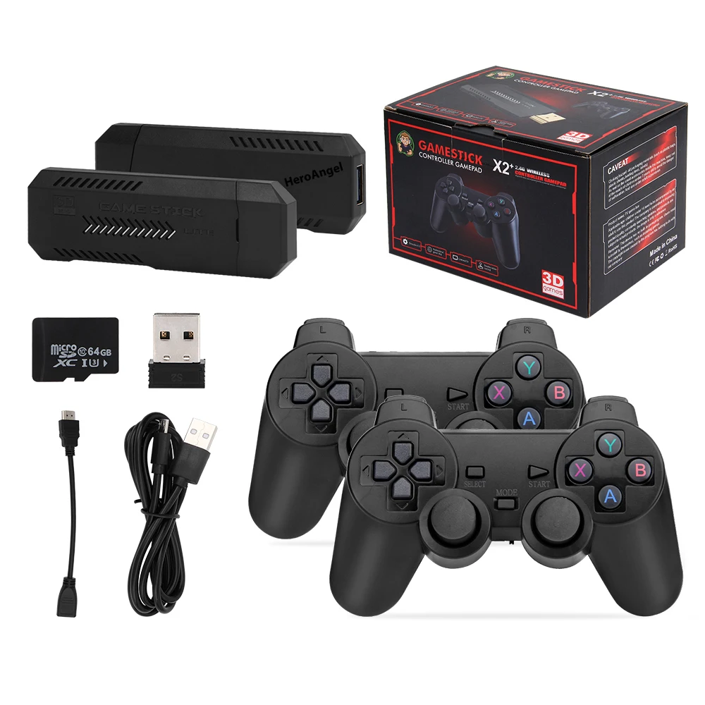 New X2 Plus Game Stick 4k Gd10 Retro Video Game Console 2.4g Wireless  Controller Hd-out 30000 Games For Psp/n64/ps1 64gb - Buy Namco Arcade  Games,41000 Games Double Shock Arcade For Gift,Tv Game ...