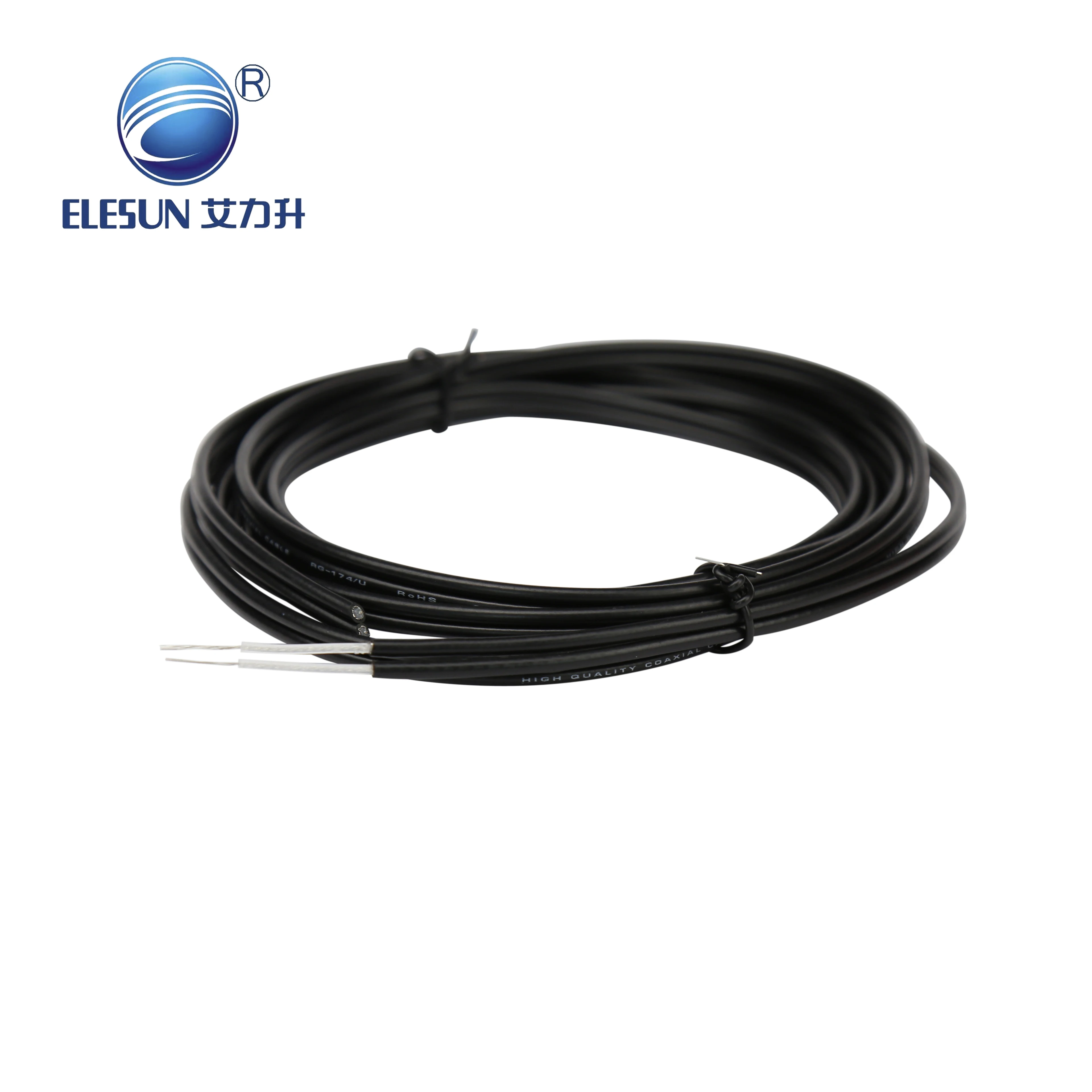 High temperature resistant 50ohm low loss coaxial cable RG174 for antenna system