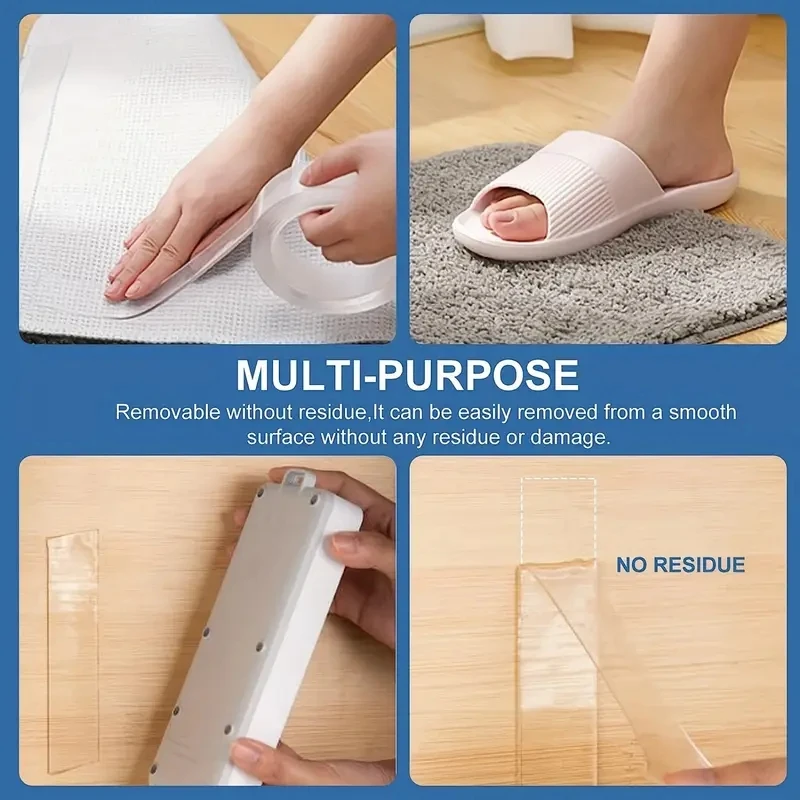 Clear Double Sided Nano Tape Bubble Kit Die Cut Washable Gel Grip Tape with Acrylic Sticky Adhesive Made of Polyester