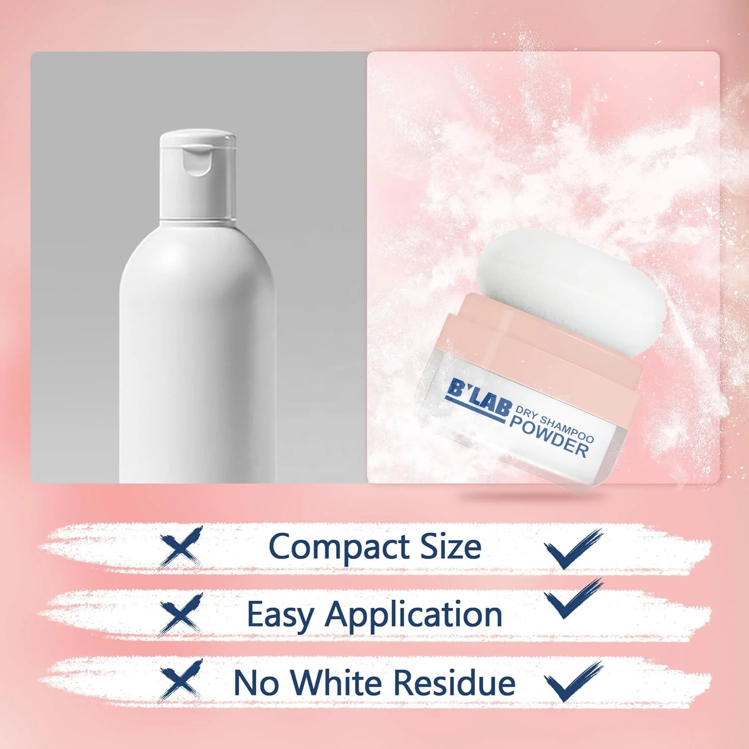 New Arrival Natural Hair Care for Dry Shampoo Spray Volume Dust Powder for Hair No White Residue Remove Oil Dry Shampoo Powder