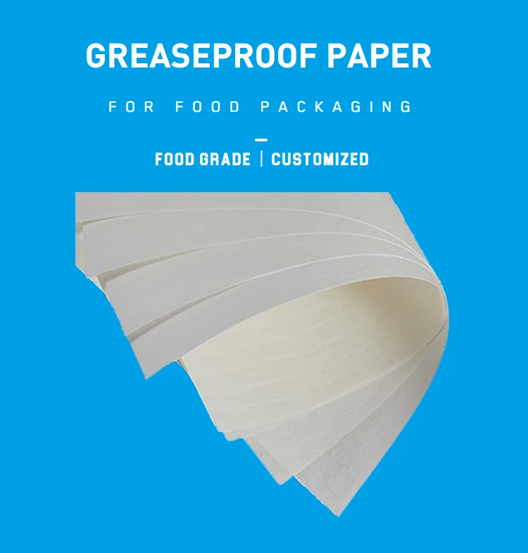 Custom Waxed Paper Greaseproof Paper For Cookie/bread Sandwich Burger