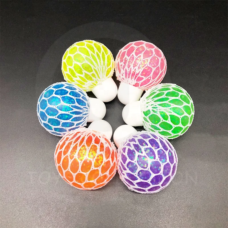 Сжимаемый антистресс Amazon 6 см ТПР мяч с золотой пудрой