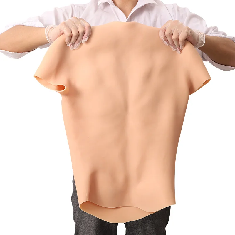 F Cup Size Simulation Fake Boobs Realistic Artificia Silicone Muscle Chest With False Sexy Breast for Drag Queen CD Men to Women