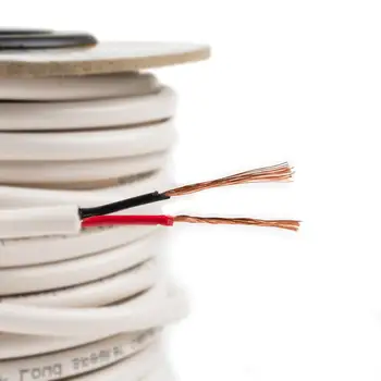 Speaker Cable Wire 10/12/14/16/18/20AWG 2 Conductor White PVC Fig8 Zip Power Wire
