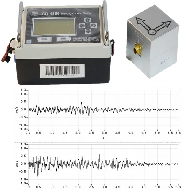 Vibration Measurement Piling Vibration Meter Wireless Ground Vibration  Monitor