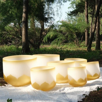 Hot Sale China Manufacture Quality Wholesale Quartz Gemstone Crystal Singing Bowls Wholesale Singing Bowl Crystal Frosted