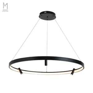 MEIYUN Indoor Decorative Modern Matt Black Round Led Kitchen Pendant Lighting