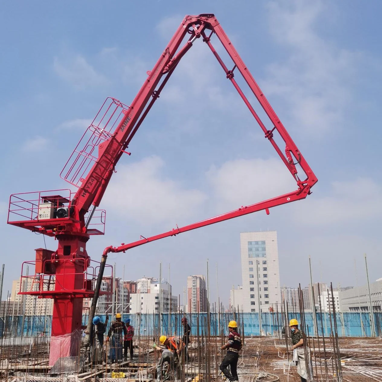 HGY33 Elevator Climbing Concrete Placing Boom with Compact Structure Concrete Pump