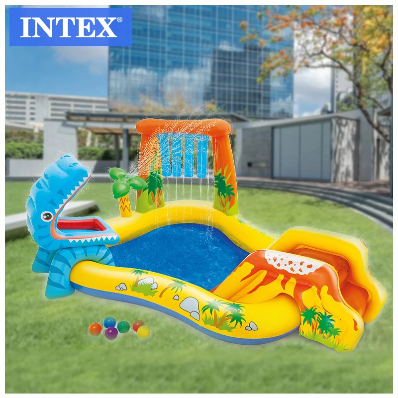 INTEX Inflatable Dinosaur Play Center - Kids' Pool Fun