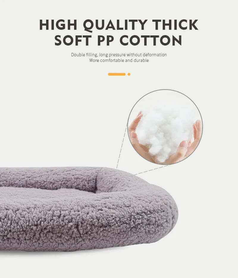 large donut outdoor fluffy dog beds plush eco friendly calming pet round bed details