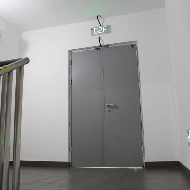 For UL Galvanized Fireproof Soundproof Composite Steel Door for Hotels Interior Swing Six-Panel Hollow Metal Door for Workshops